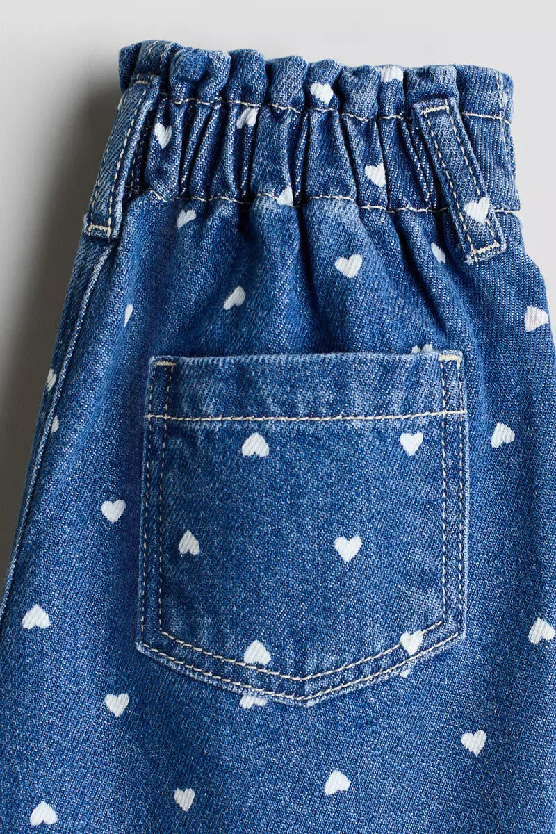 Printed paper bag jeans