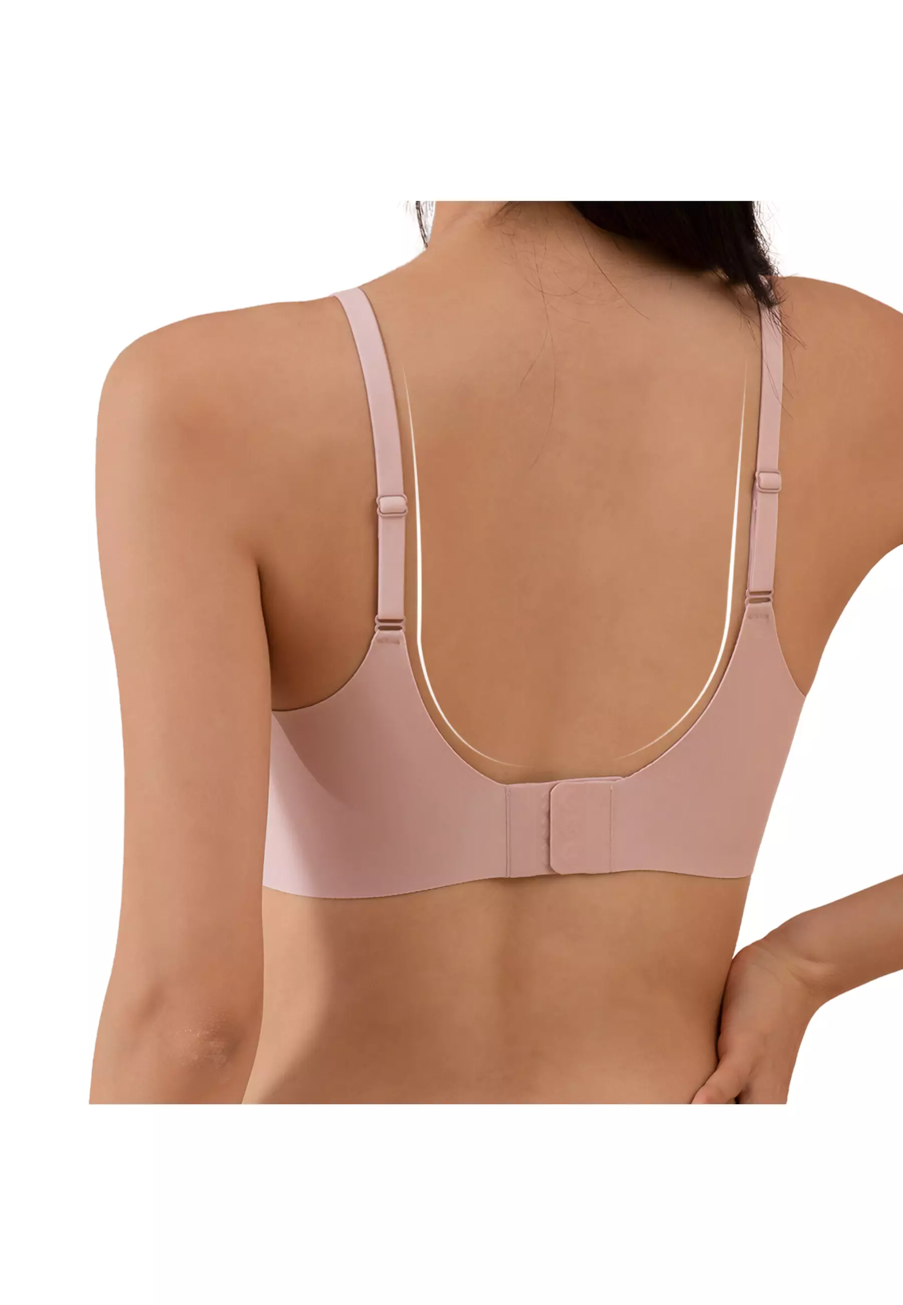 YouHave (You’ve) BH Bra Wanita Bahan Seamless Wireless Bra BH Tanpa Kawat Busa Sedang PushUp Bra 3 Kaitan Without Wire Laminated One Piece Menopang 100203