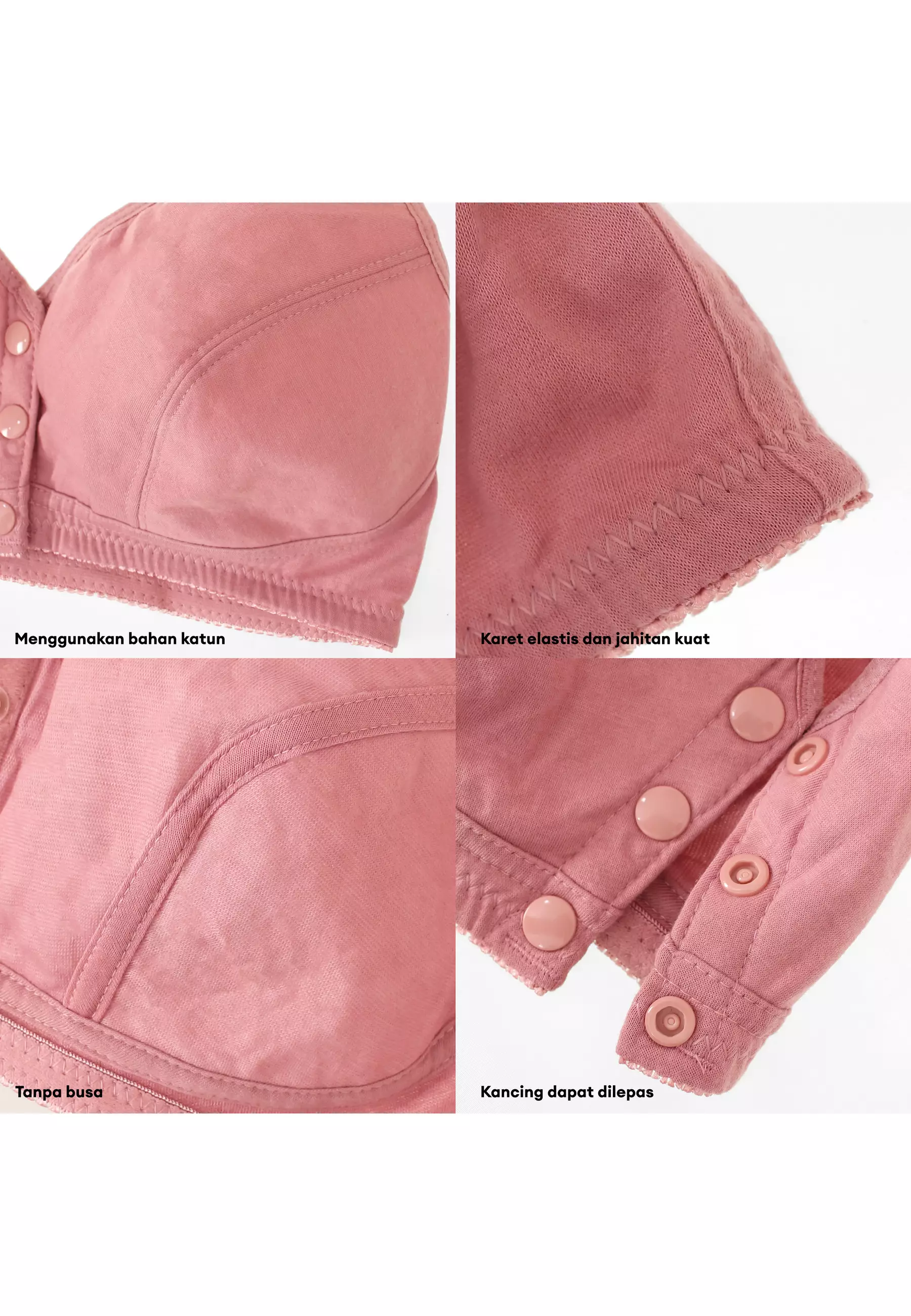 Wimiu BH Menyusui Maternity Bra Menyusui Full Katun Wanita Kait Depan Wanita Tanpa Busa Tanpa Kawat 100152