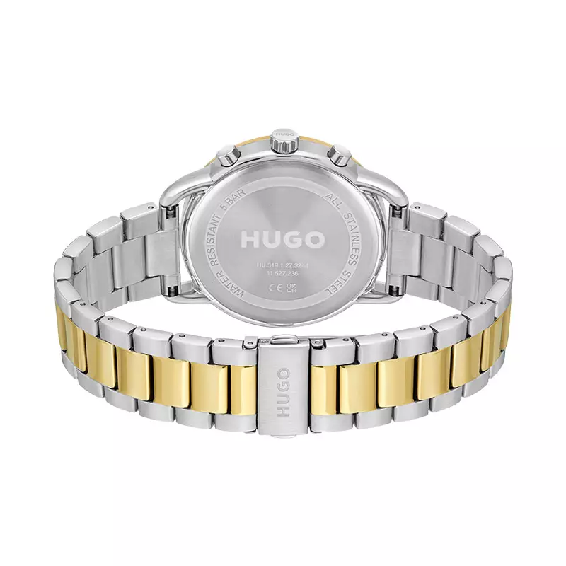 Jam Tangan Pria Hugo Boss Advice 1530235 Men Blue Dial Dual Tone Stainless Steel Strap