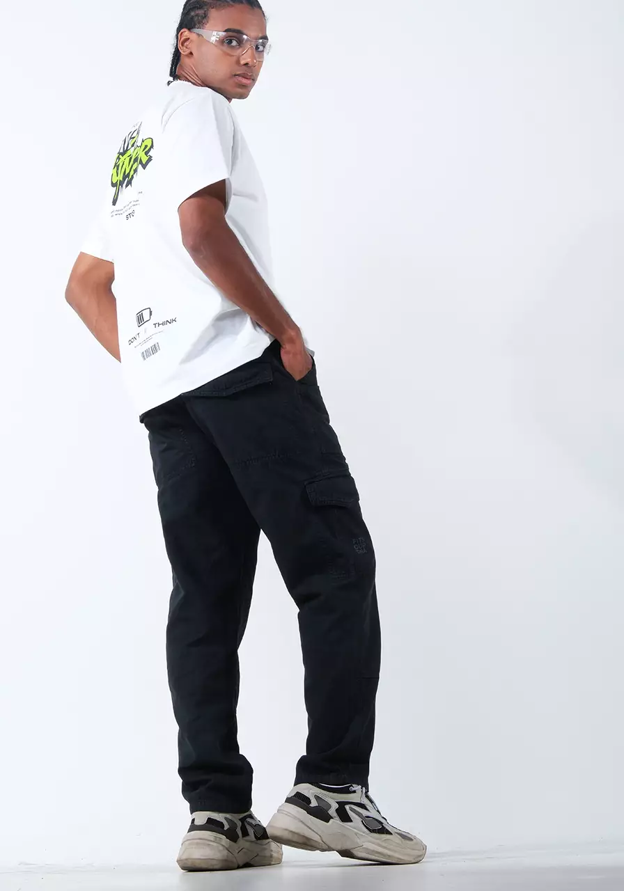 Celana Panjang Cargo Pria Regular Jod Dark Grey