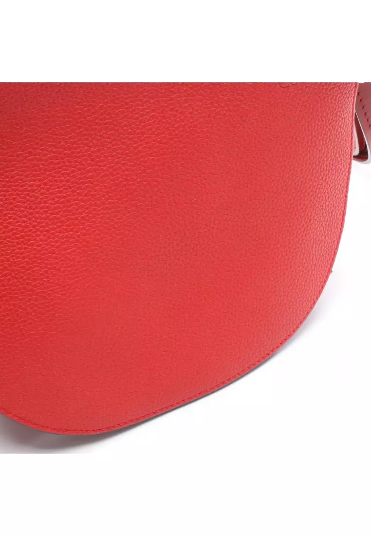 Pre-Loved LOEWE Gate Small Shoulder bag leather Red