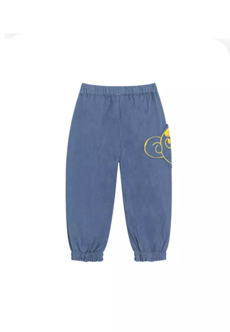 Graphic Printed Denim Pants
