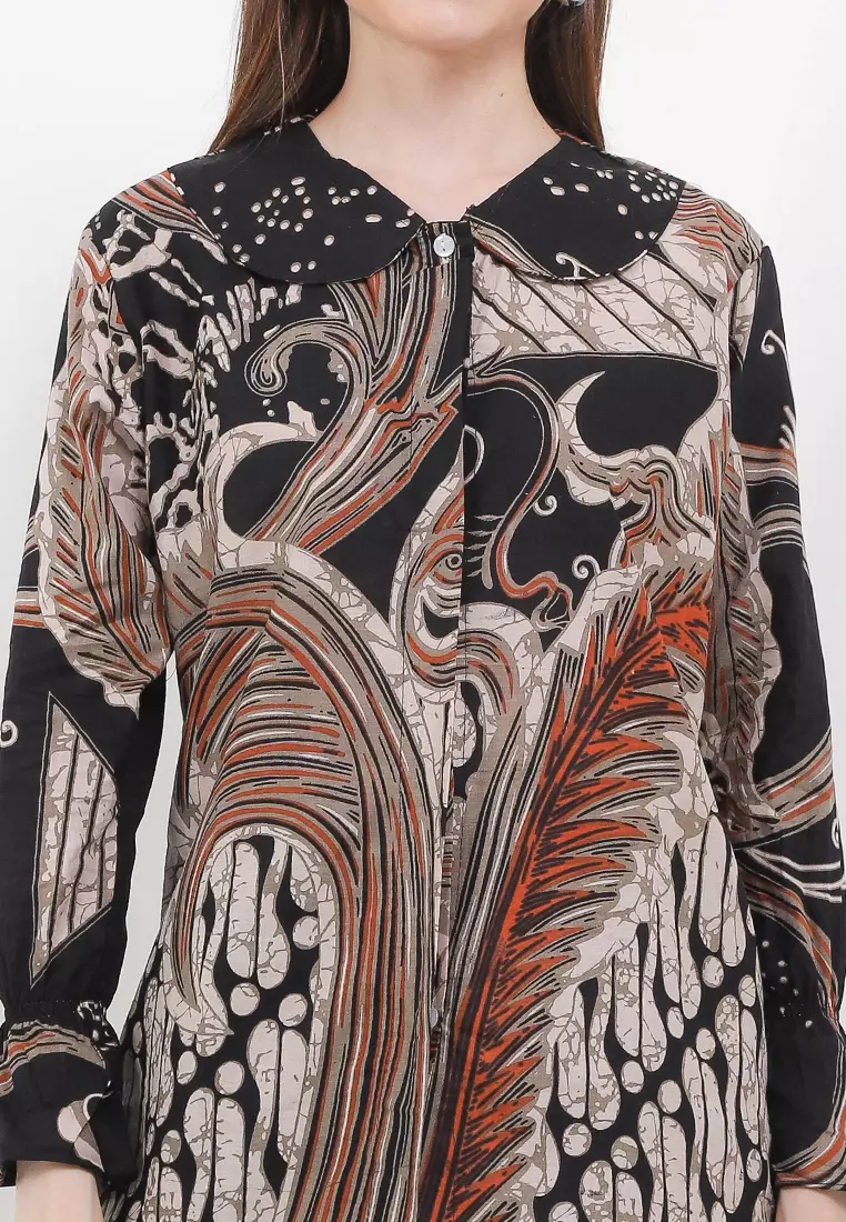 Wulu Blouse Batik Premium Wanita Casual Modern