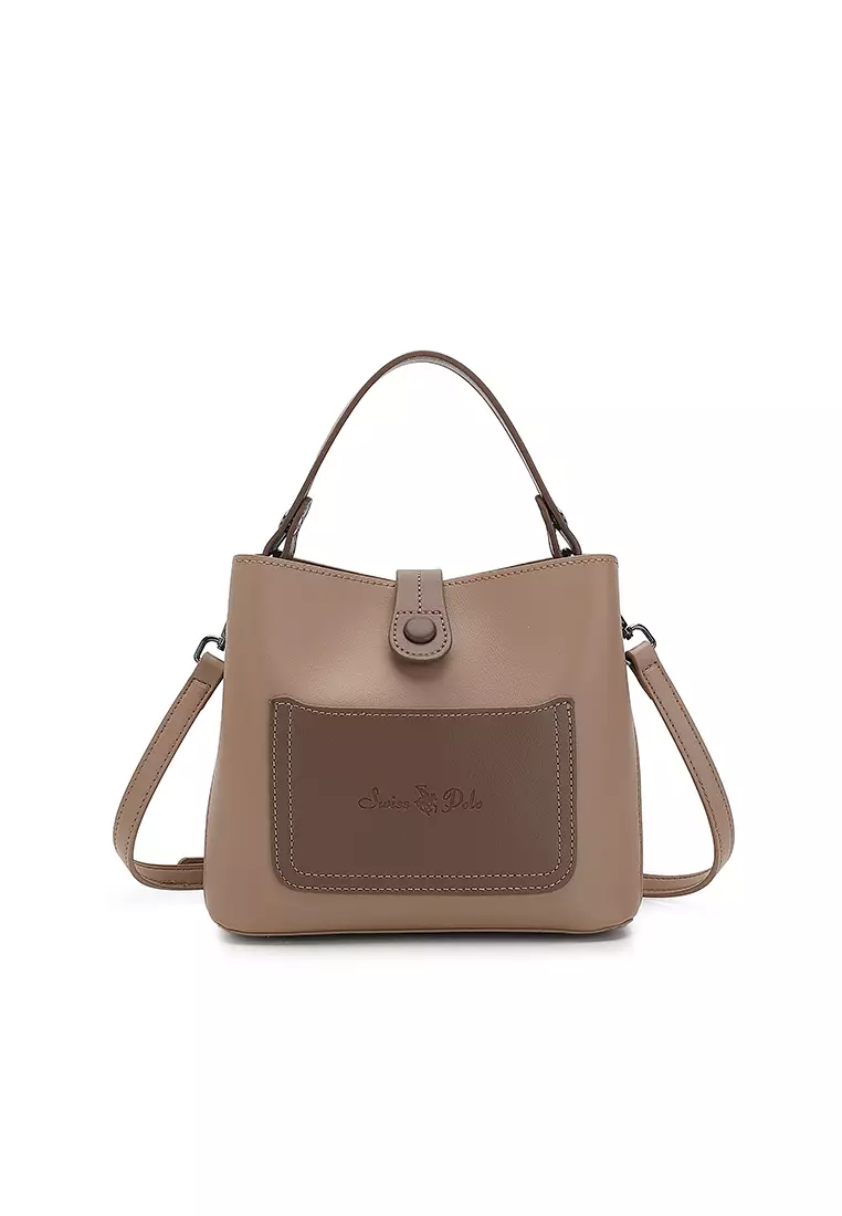 Women's Top Handle Bag / Sling Bag / Crossbody Bag (Tas Selempang / Tas Tangan) - Cokelat