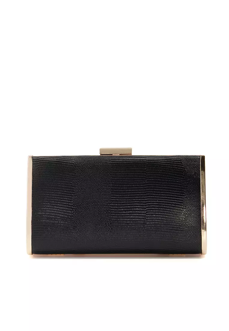 Dune black clutch bag deals