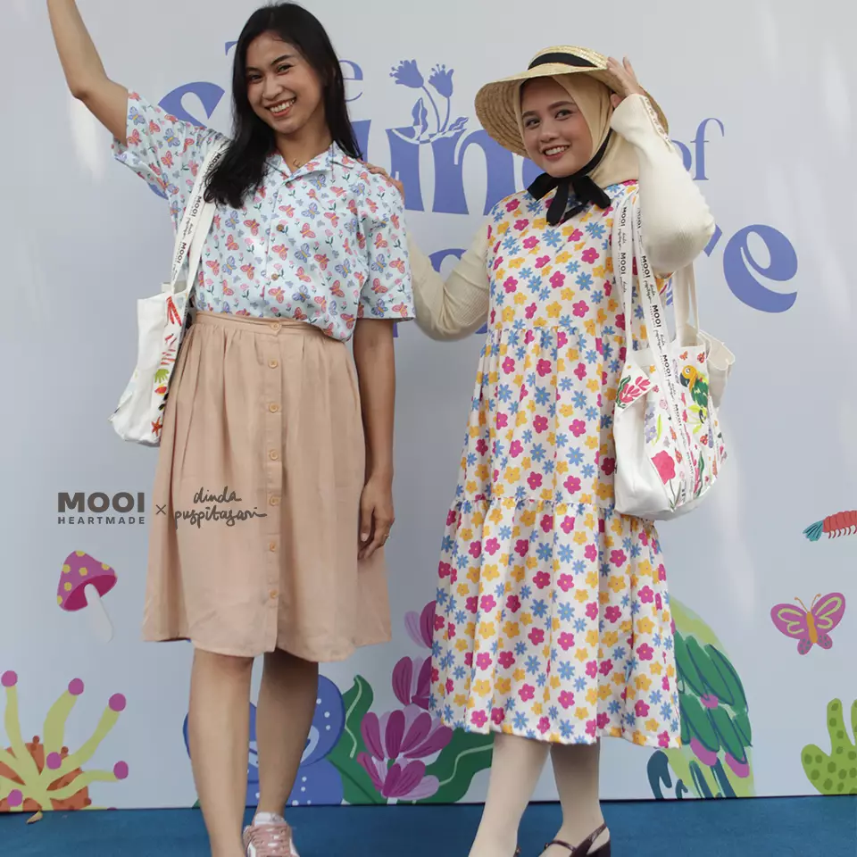 Mooi X Dinda Puspitasari Dress Dewasa Amy Dress Adult - Light Green