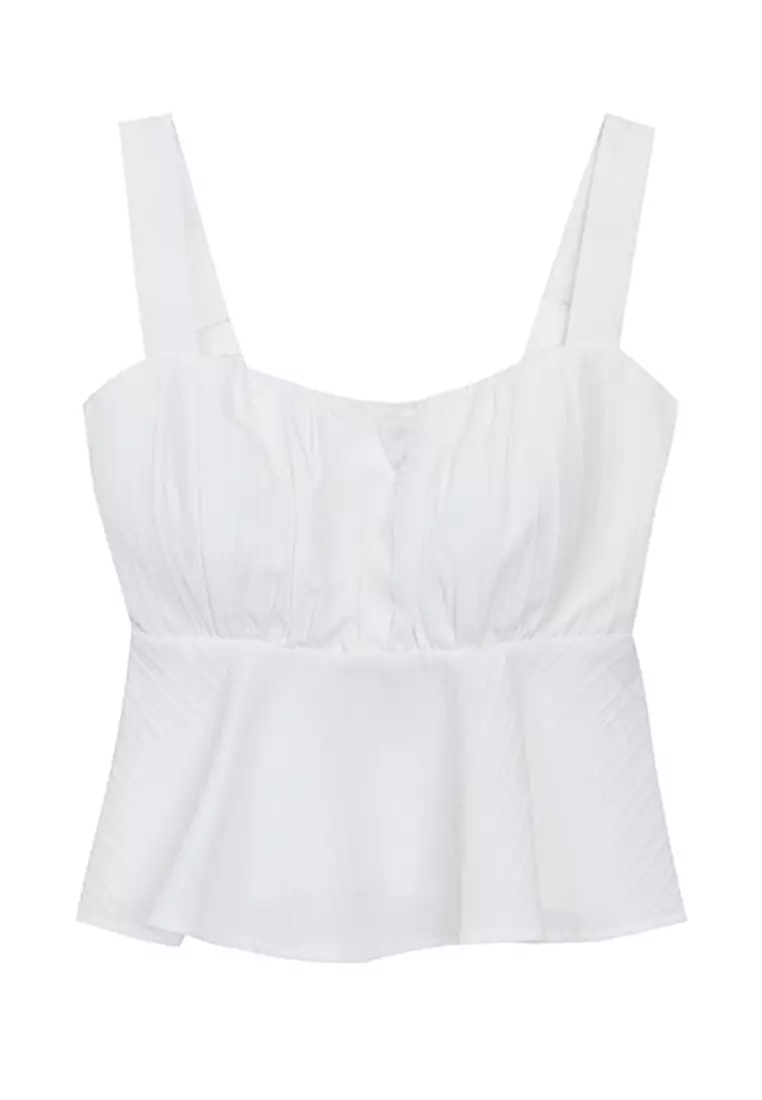 Ruffle Sleeve Top with Padding