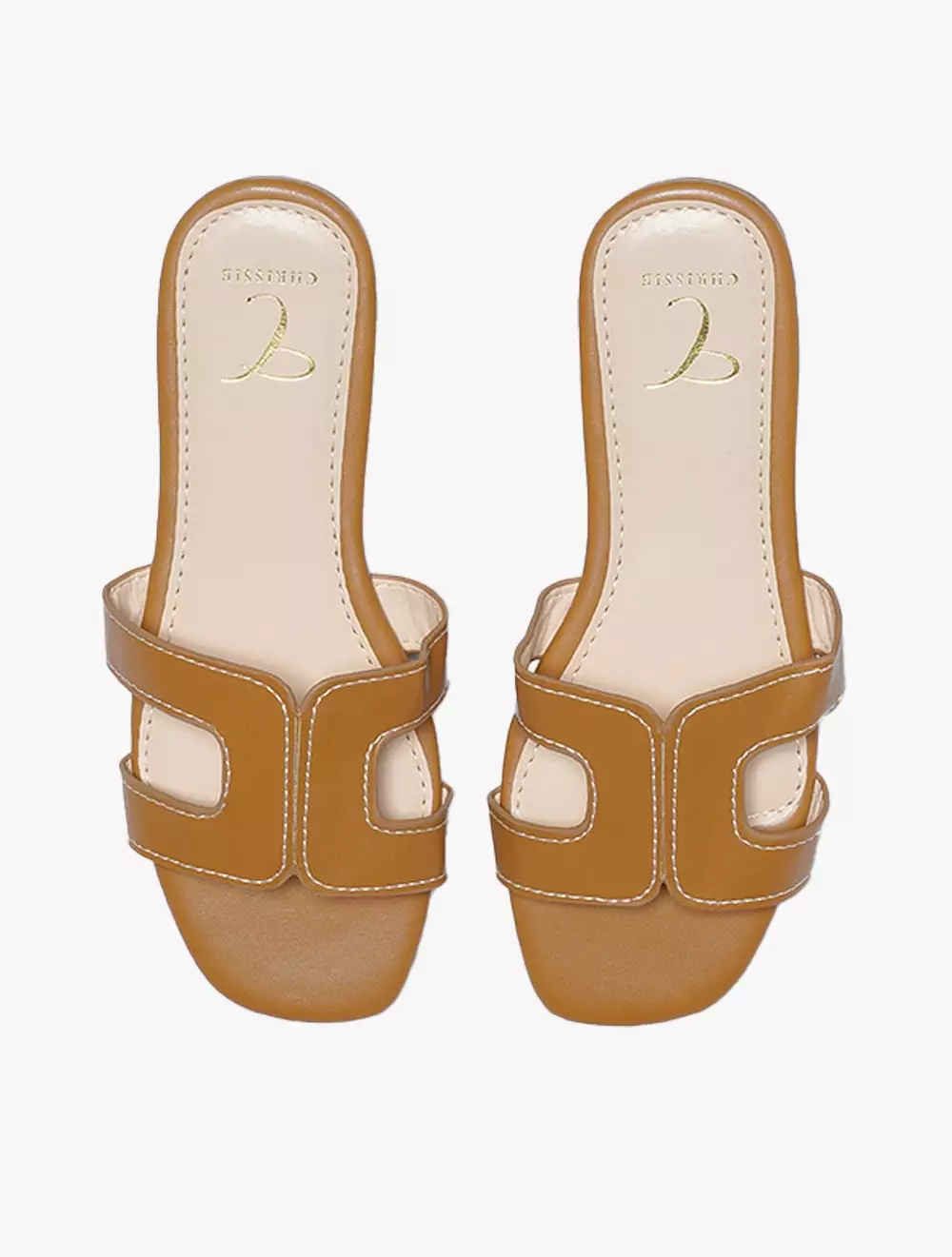Payless Chrissie Womens Neyra Flat Sandals - Tan_05