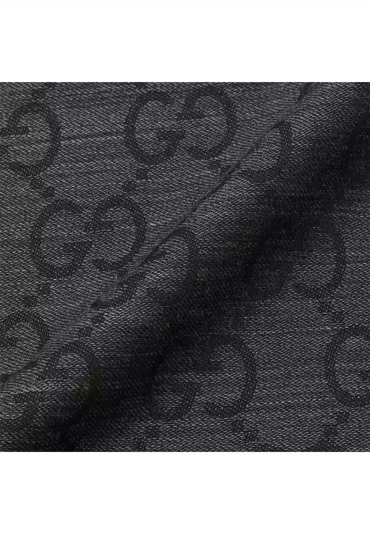 Large Signature Logo GGWEB Scarf/Wrap Black 165904