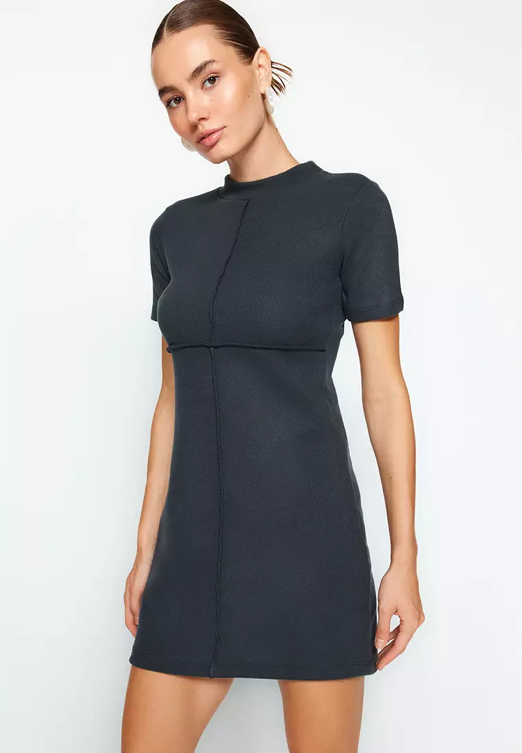 A-Line Formal Knitwear Mini Dress