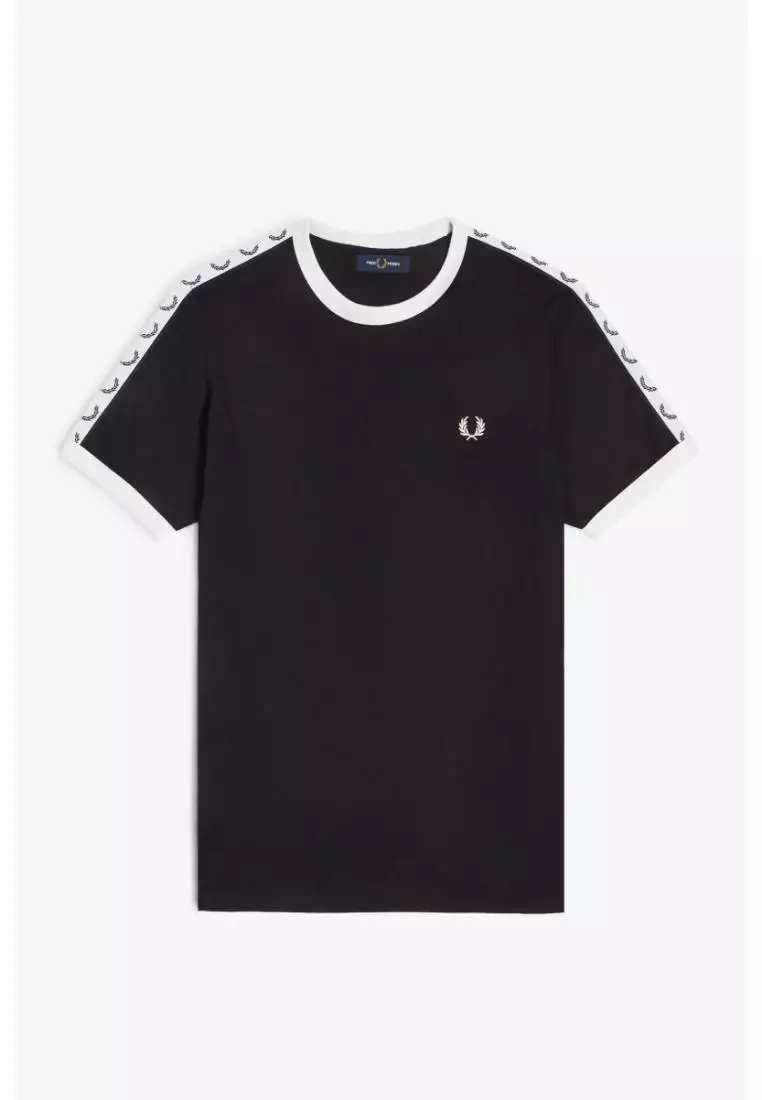 Fred Perry M4620 Taped Ringer T-Shirt (Black)
