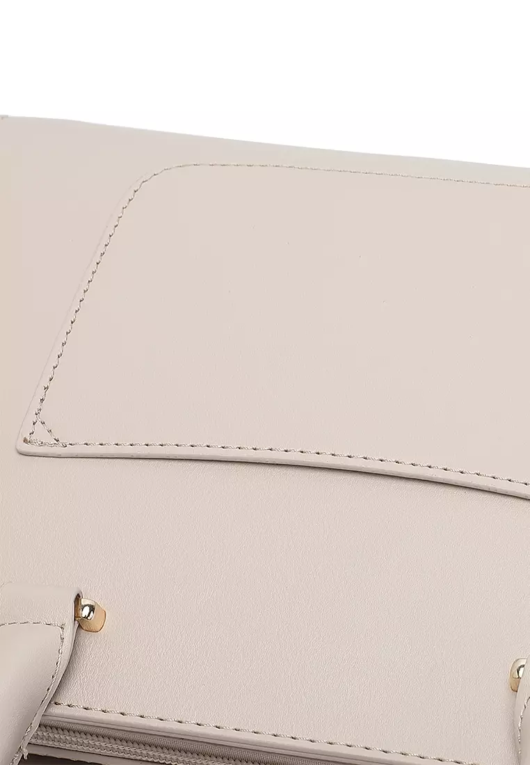 Women's Top Handle Bag / Sling Bag / Crossbody Bag - Beige