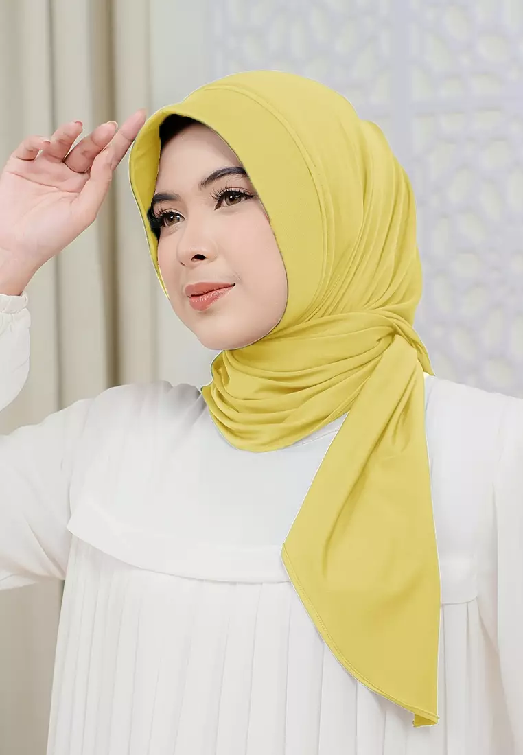 HIJAB INSTAN SOFTPAD AMEENA - SOFT YELLOW