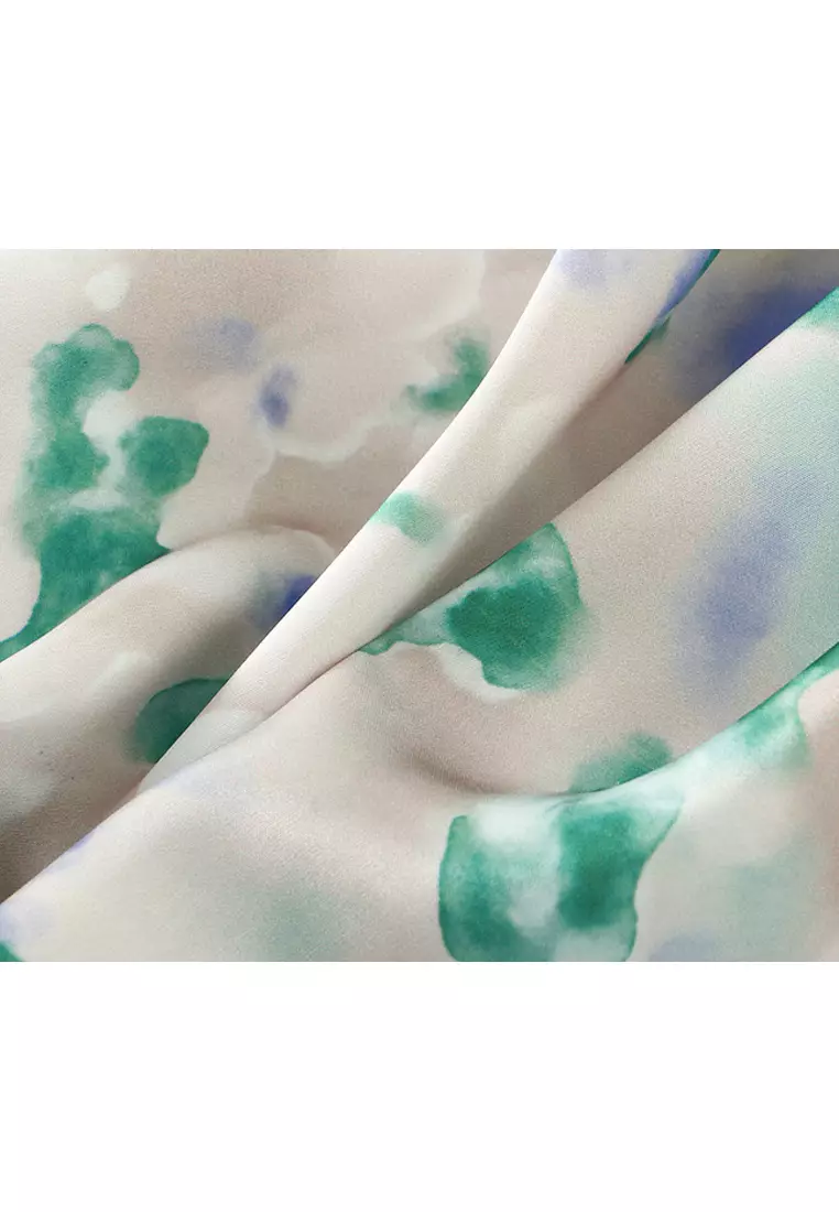 Satin Gorgeous Printed A-Line Skirt AF9901