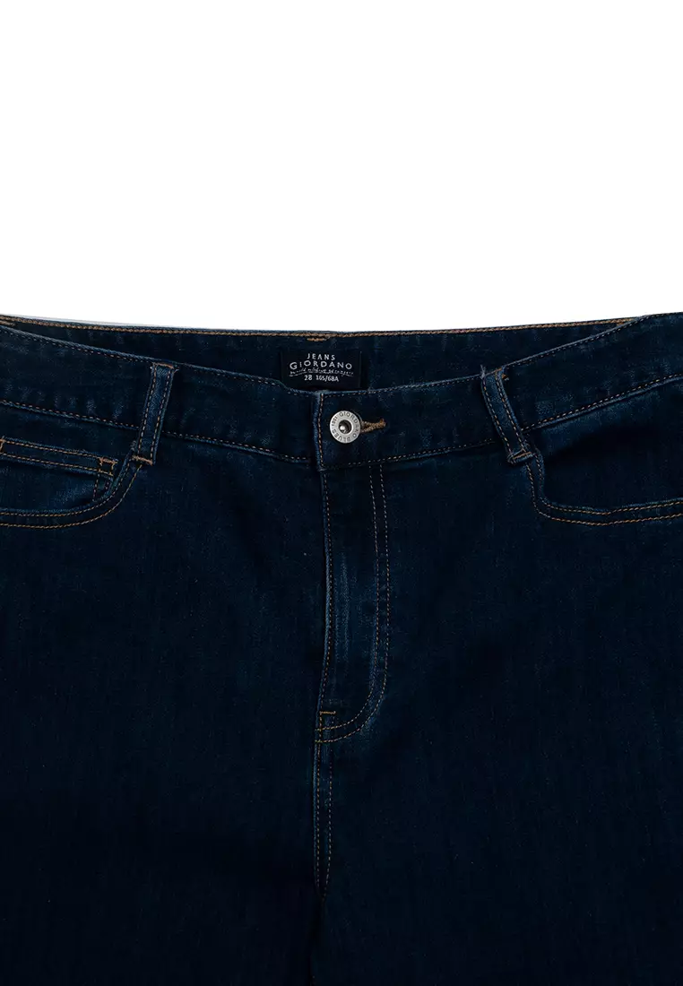 Women's High Waist Regular Tapered Fit Cropped Denim Pants