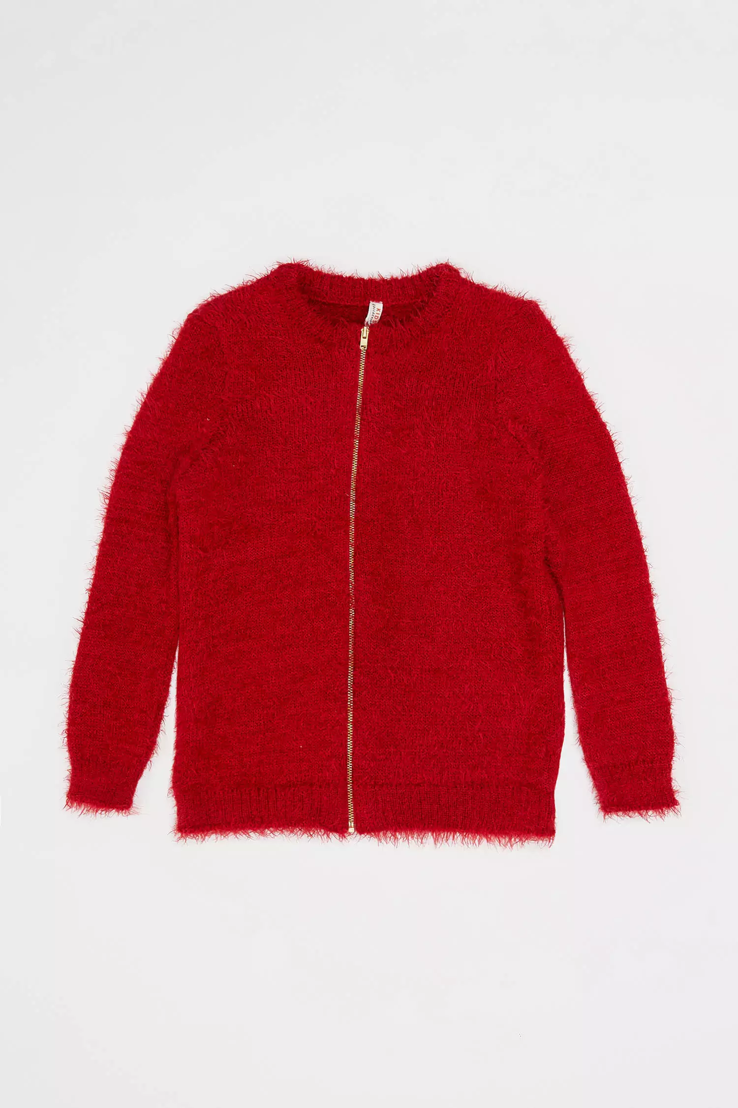 Red mohair store cardigan