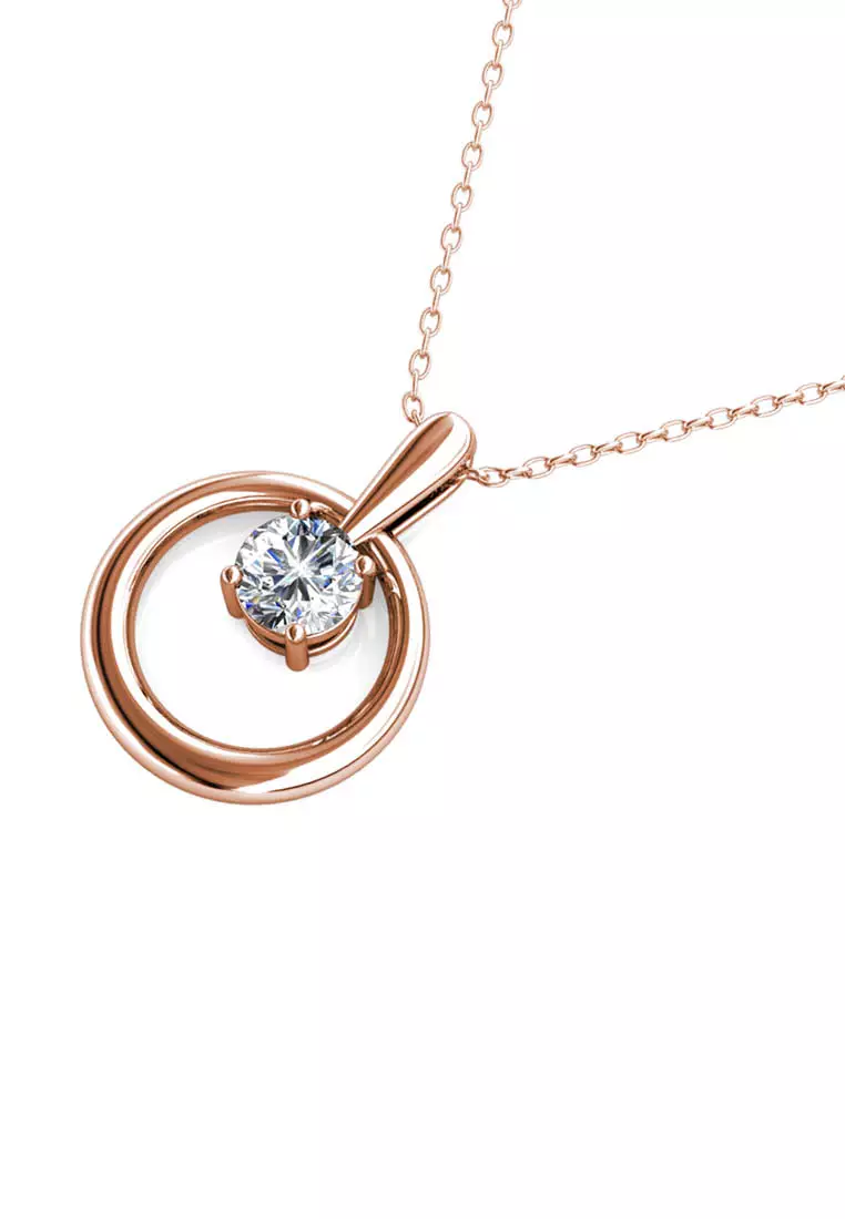 Octavia Pendant RG - Kalung Crystal by Her Jewellery