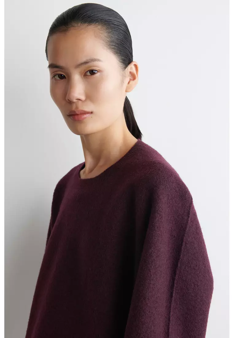 BOILED-WOOL CREW-NECK JUMPER