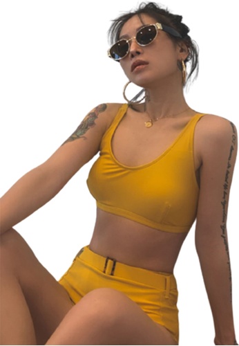 LYCKA yellow LNN1273 Korean Lady Bikini Swinwear Yellow 60DA8USC536B09GS_1
