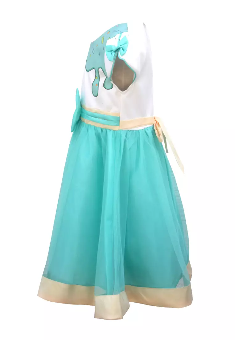 Two Mix Baju Anak Anak Perempuan Cantik Bonus Gratis Tas Anak Cantik Bahan Kaos + Satin 4181