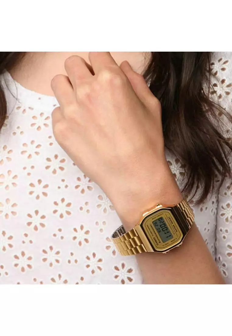 Vintage Watch A168wg Casio Men's Vintage A168WG-9W Gold Tone