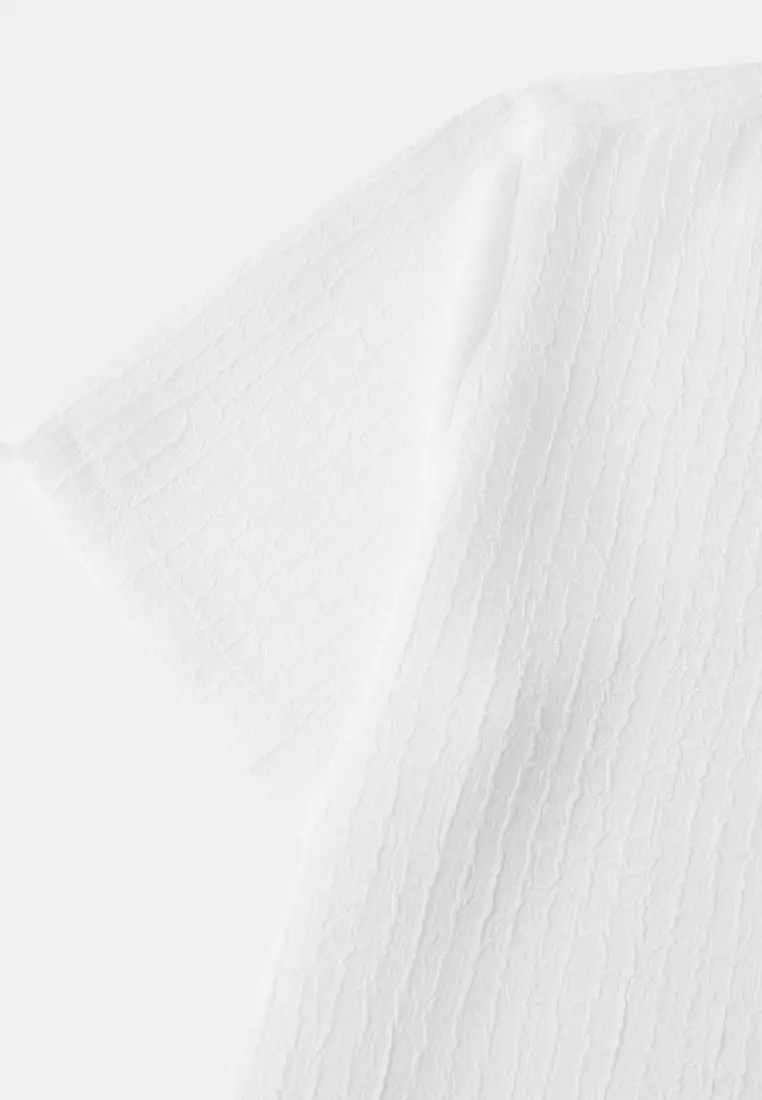 Solid Color Short Sleeve Shirt YL-A108