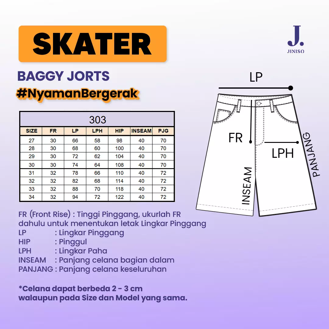 Jorts Baggy Short Jeans 303 SKATER