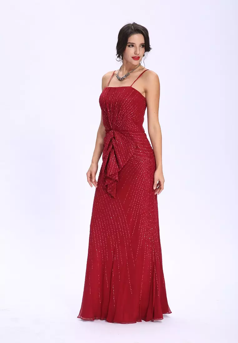 Silk chiffon clearance evening gowns