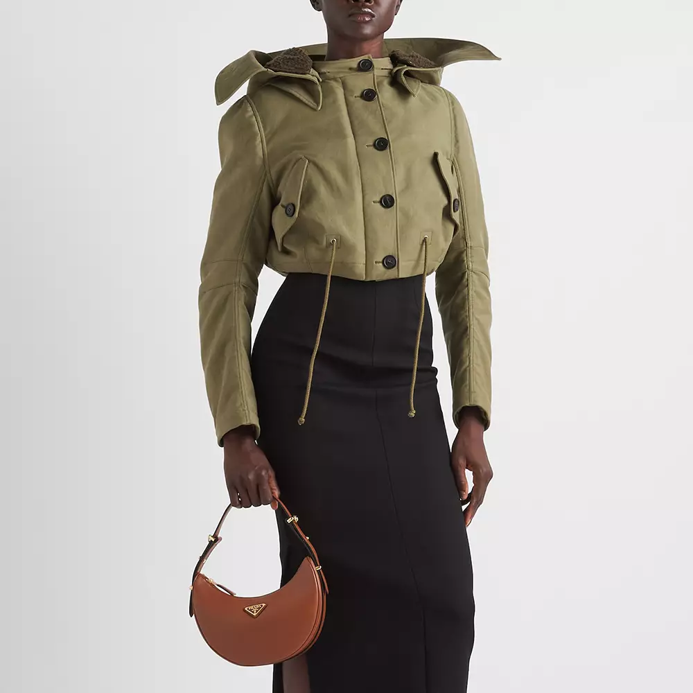 Arqué Leather Shoulder Bag Cognac