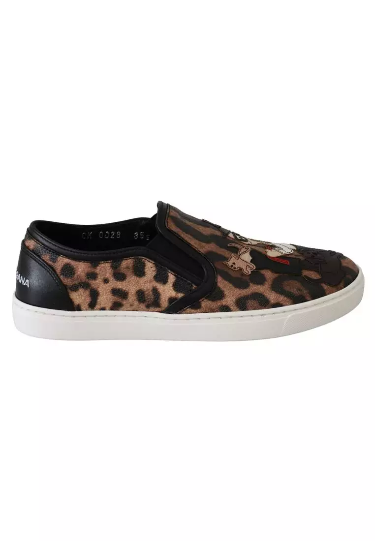Calvin klein sale leopard loafers