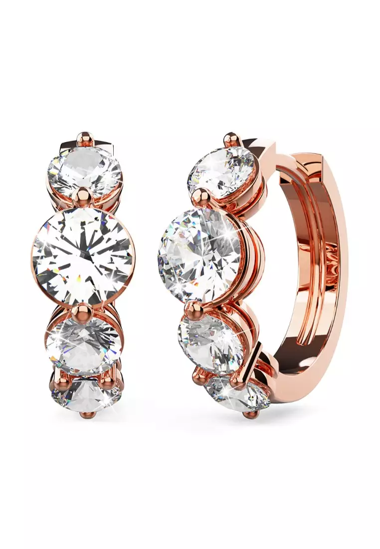 Buy Krystal Couture KRYSTAL COUTURE Sassy Girl Hoop Earrings