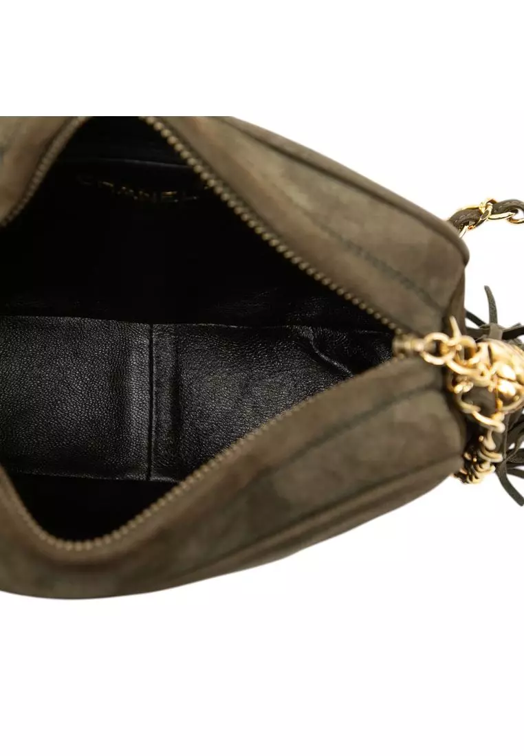 Pre-Loved Chanel Cc Suede Tassel Camera Bag