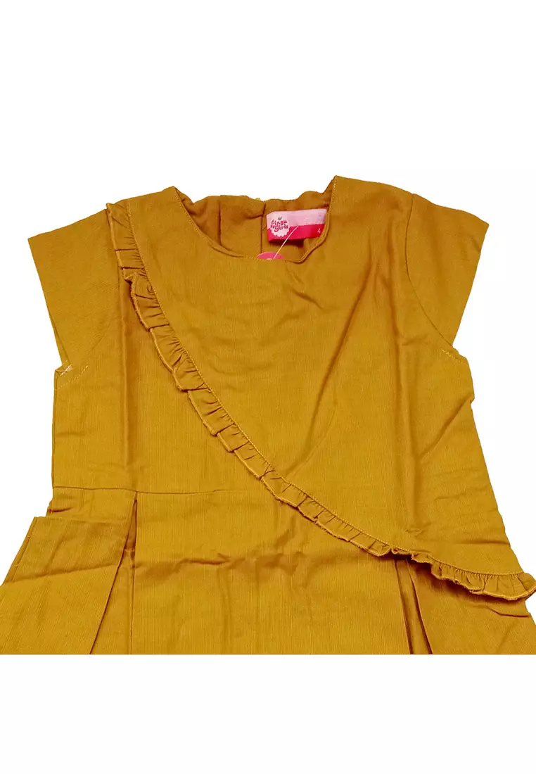 Pingu Dress Anak Perempuan Polos Pendek Kuning 90505218