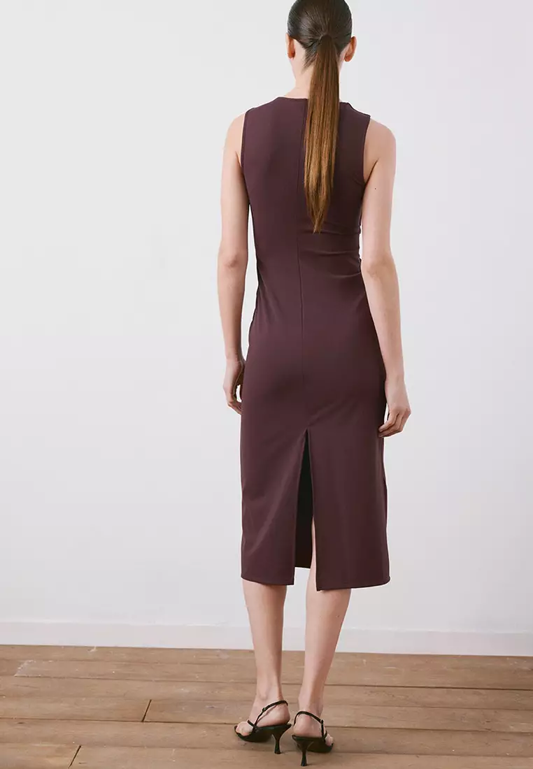 Fitted V-Neck Dress