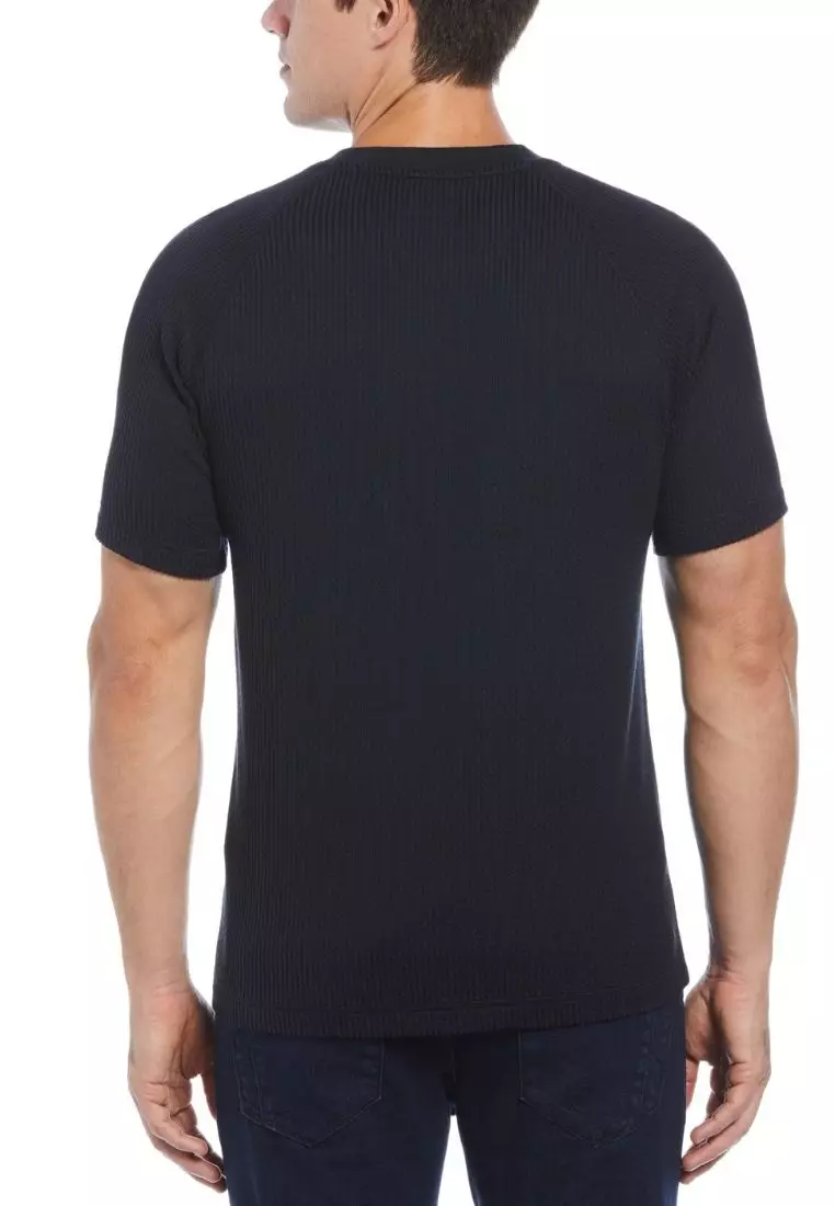 Raglan Seersucker Short Sleeve Tee Shirt