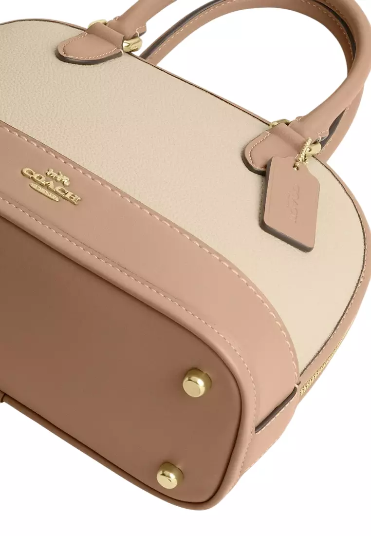 Sabrina Satchel Bag In Colorblock - Beige