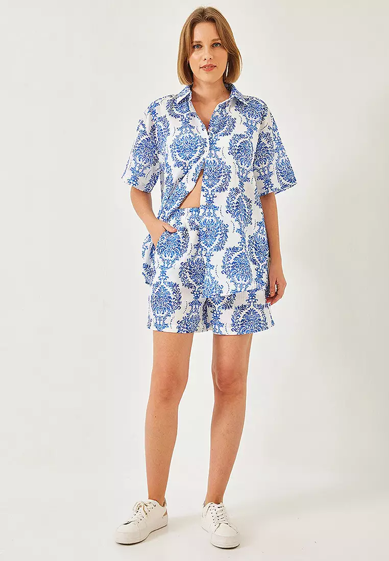 Printed Shirt & Shorts Set