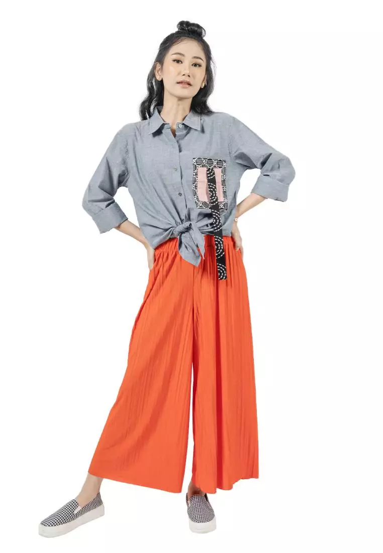 Blouse Batik Wanita - Bhatara Batik Leena - Atasan Batik Modern Lengan Panjang