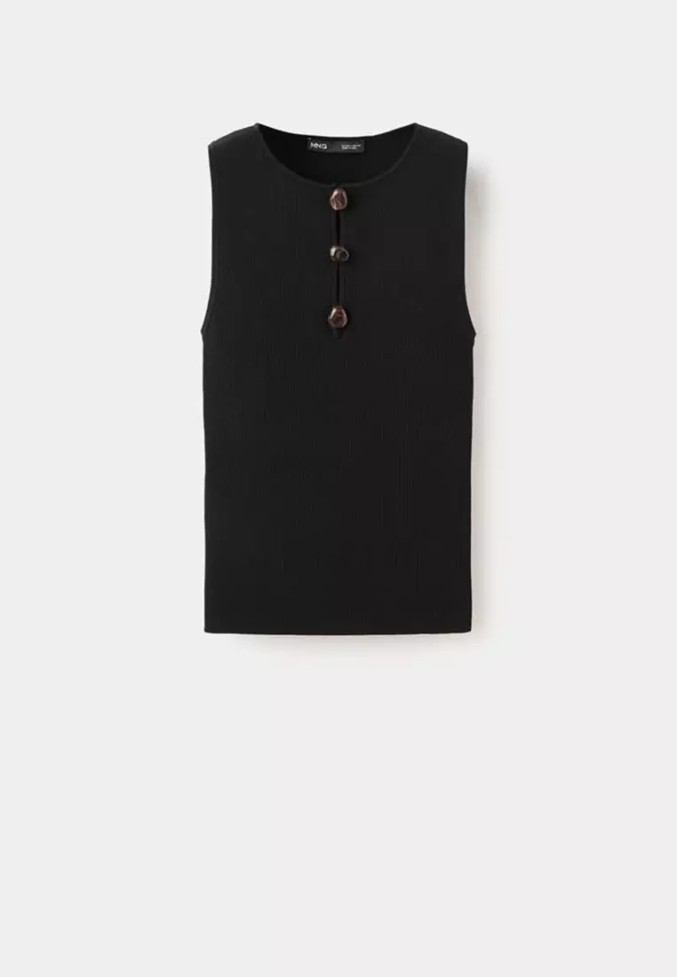 Ribbed Top With Beads