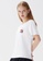 FILA white Women's Sequin Cherry Embroidery FILA Logo Cotton T-shirt 9AF28AA6D7E575GS_3