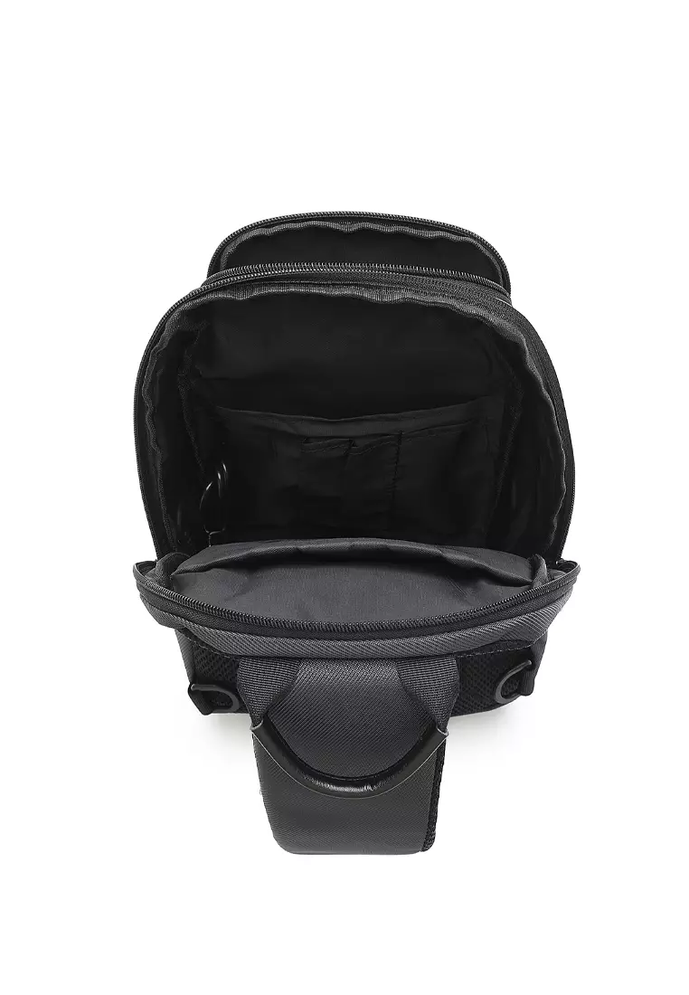 Men's Waist Bag / Belt Bag / Chest Bag (Tas Pinggang / Tas Dada Pria) - Abu-abu