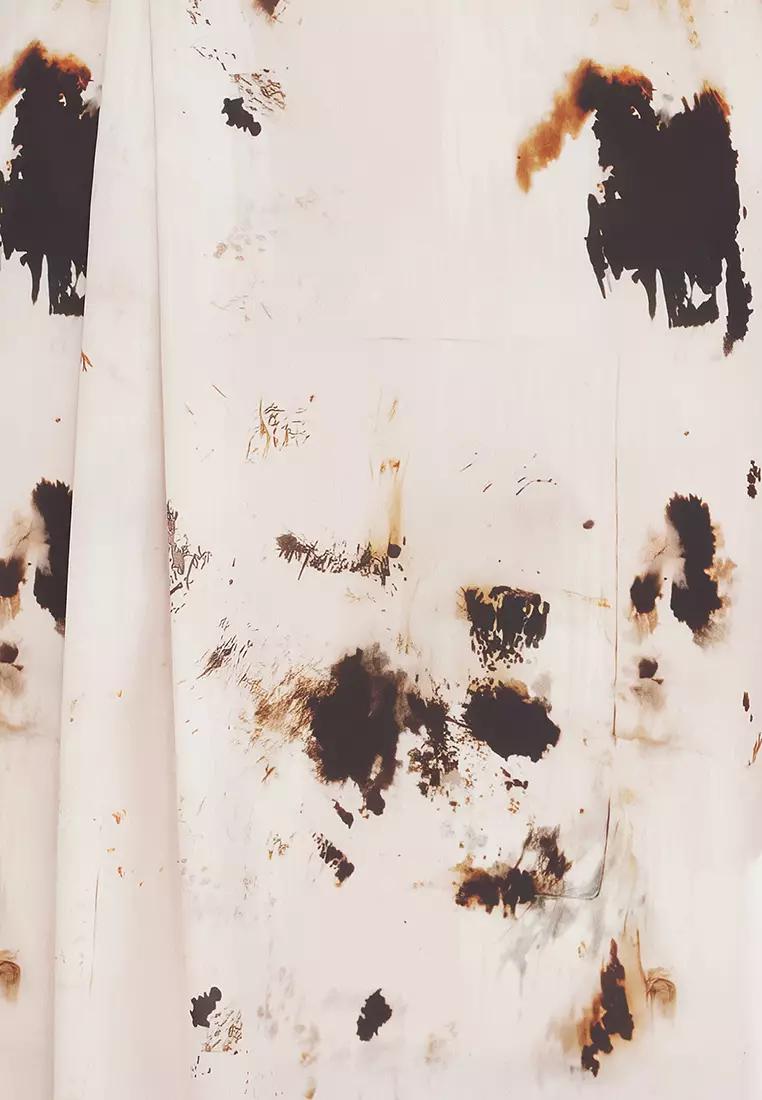 Animal Patterned Satin Dress