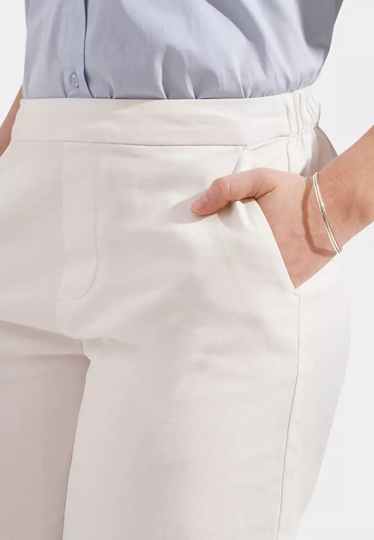 Cozy: Pull Up Straight Leg Trousers