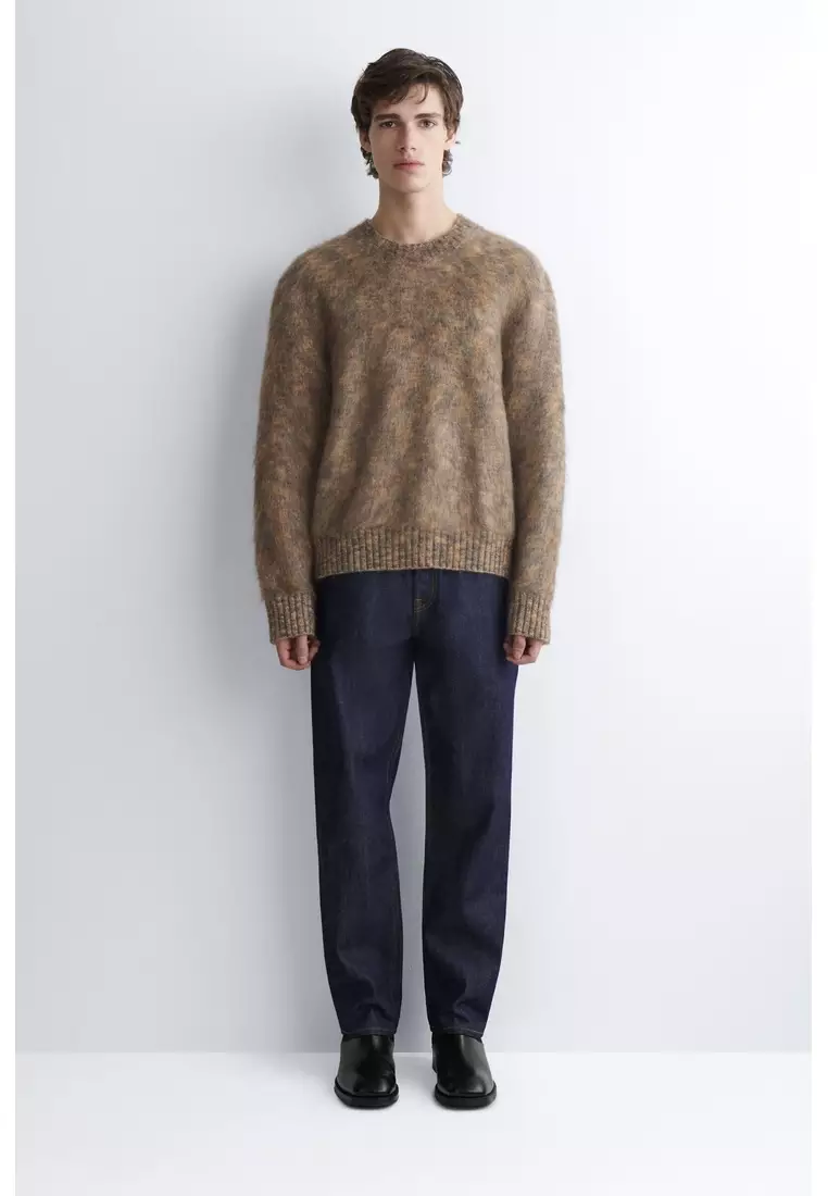 SPACE-DYED MOHAIR-BLEND CREW-NECK JUMPER
