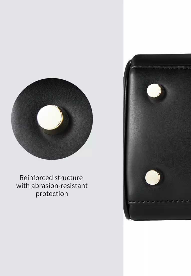 Victoria女士顶级手提包-黑色包 带金色五金件