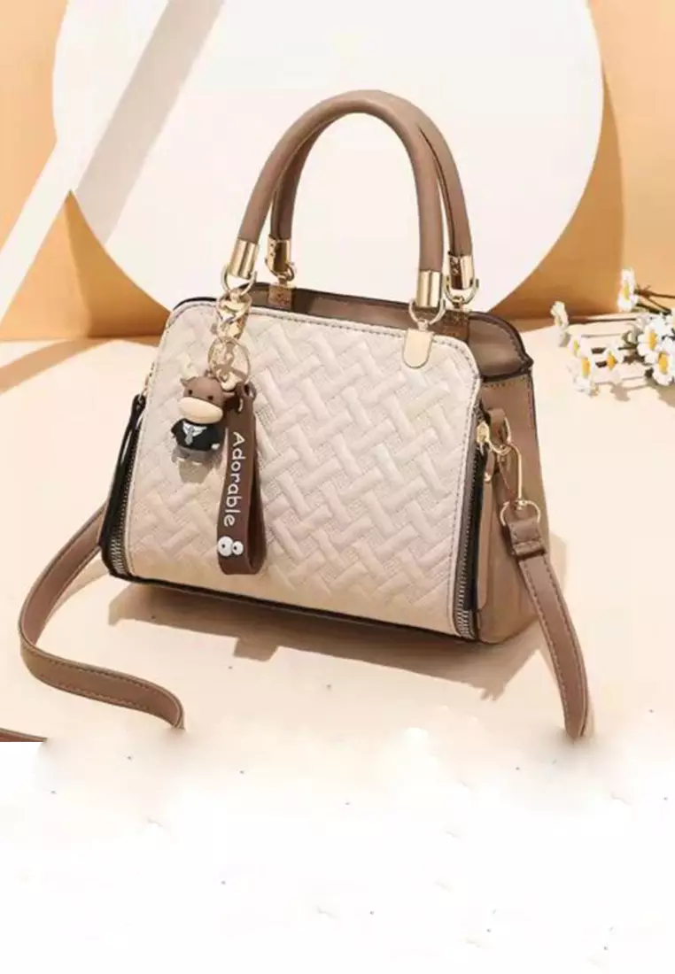 Vedlyn Belia Hand Bag Wanita include tali panjang - Khaki