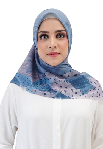 Buttonscarves blue Buttonscarves Opuntia Voile Square Sky 487A9AA38BCF22GS_1