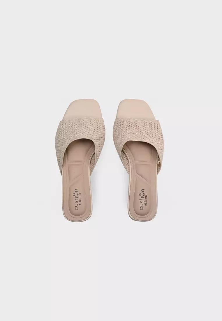 cushOn Women's Orinthia Knitted Slip-On Sandals