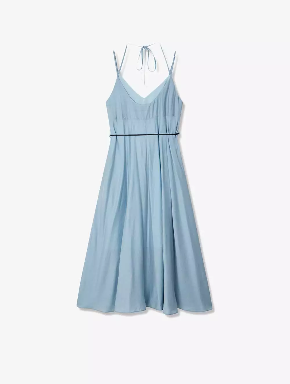 LILY Fashion Gradually Dyed Printed Half Length Skirt - Blue